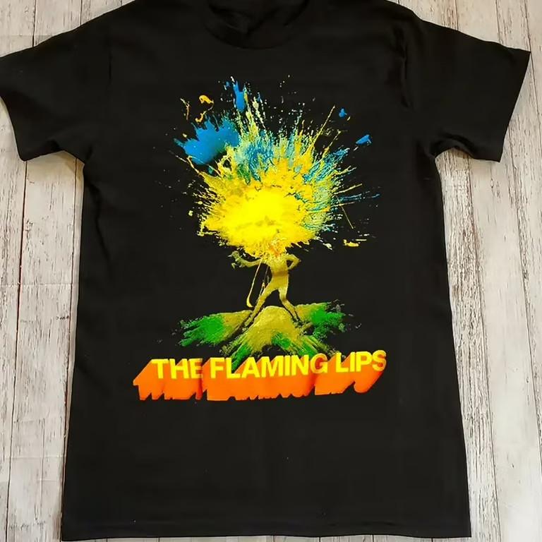 Vtg The Flaming Lips Band Music Tour Cotton S-5XL Black Unisex Shirt IM0286 Unisex T-Shirt XL
