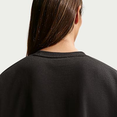 Nike Sweatshirts Unisex Black Crew Neck Moderate Regular