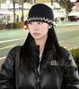 Deuneiji Jacquard Thorn Logo Beanie Black 0012