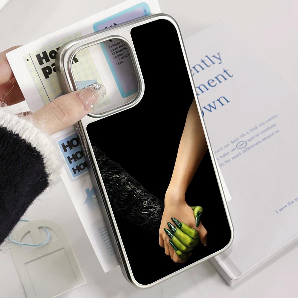 Pink Wick-ed Classic Movie Poster Phone Case for iPhone 16 15 14 13 12 11 Pro Max Sheepskin Silver-edged Protective Case