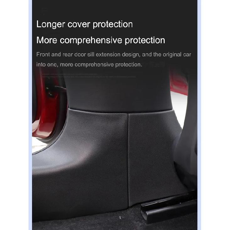 For Tesla Model 3 Highland 2023-2024 Door Sill Guards Strip Protective Mats Center Console Sides Rear Seat Trunk Guards TPE Pads