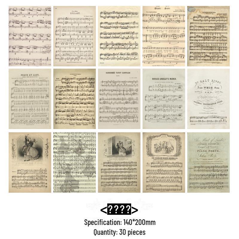 

Декоративные наклейки Wenhe Vintage Book Page Series - 8 дизайнов