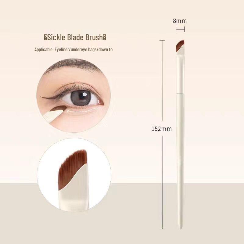 10-teiliges Cloud Porzellan Lidschatten- & Concealer-Pinselset mit weichen Borsten