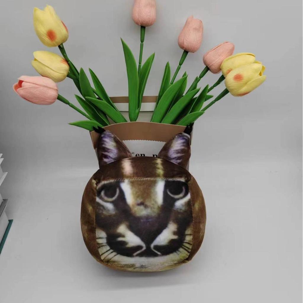 Big Floppa Plush Pillow - Caracal Cat Toy Doll