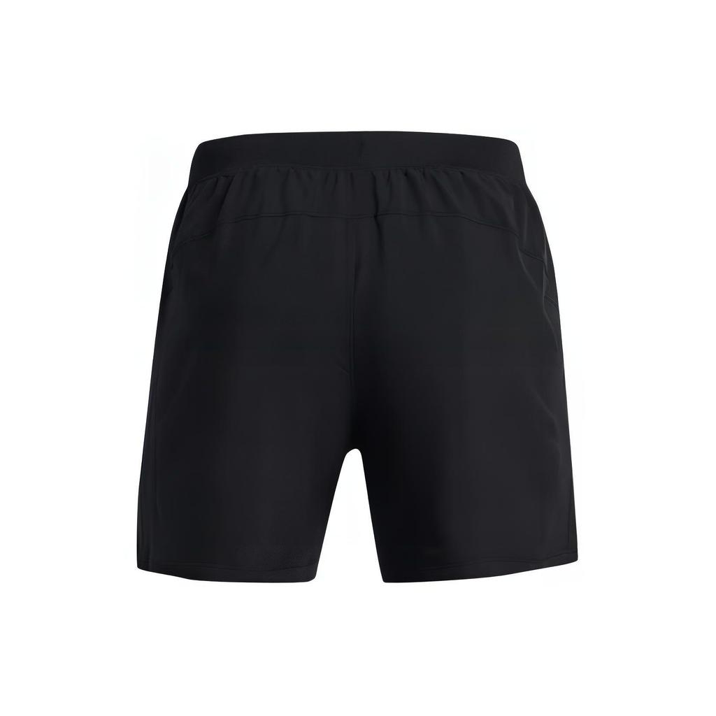 Under Armour Logo Print Lace-Up Breathable Mid-Waist Casual Shorts Men Bottoms Black 1382617-001