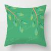 Nordic Fall Home Decor Autumn Throw Pillow Case Sofa Cushion Cover Modern 45X45Cm 45*45 50X50 60X60Cm 40*40Cm Leaf Plant Green