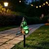 Whimsical Witch Hat Figurine Solar Cauldron Garden Stake Light, Resin Halloween Glowing Pathway Unique Pumpkin Pattern Decor Lamp, Waterproof Outdoor