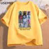 T-shirt Vintage Sabrina Carpenter Eras Tour Merch Fan de Musique Pop T-shirt Coton Manches Courtes Streetwear Vêtements Femme Oversize