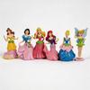 Disney 6 Piezas Figura de Princesa Adorno Decoración Tarta Cumpleaños Creativo Muñeca Escritorio Hogar