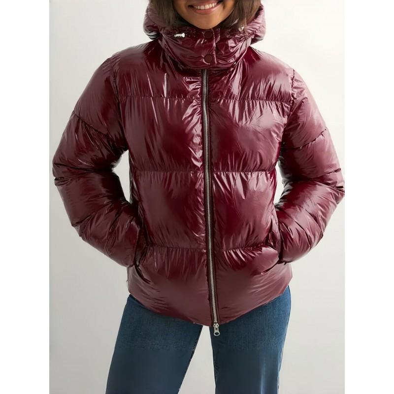 Womens Hooded Cotton Puffer Jacket Winter