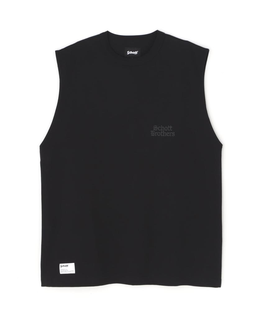 Schott B.S. Sleeveless T-Shirt in Black Sheep, Men's, Size L, 410, Charcoal, 782-5137001