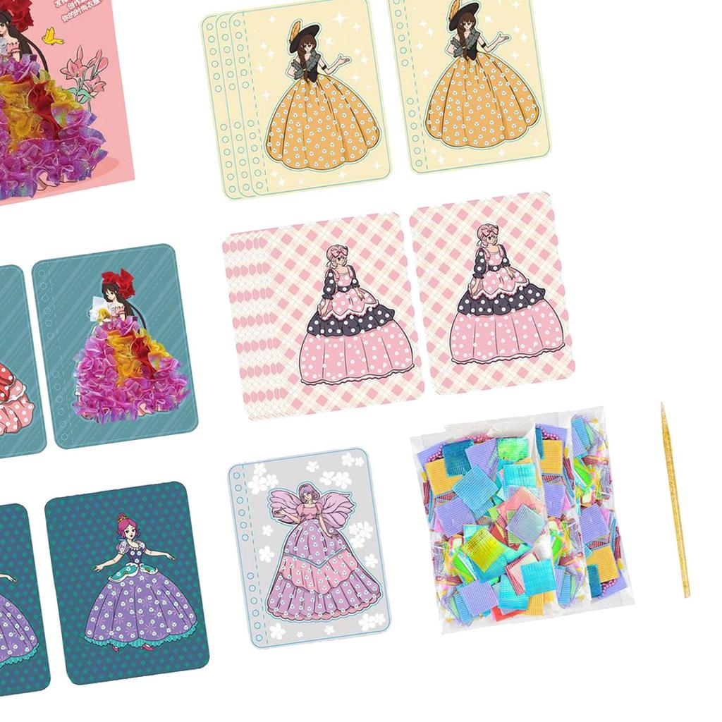 DIY Princess Dress Up Activity Book for Making Clothes Art Fashion Sticker Girls Toys