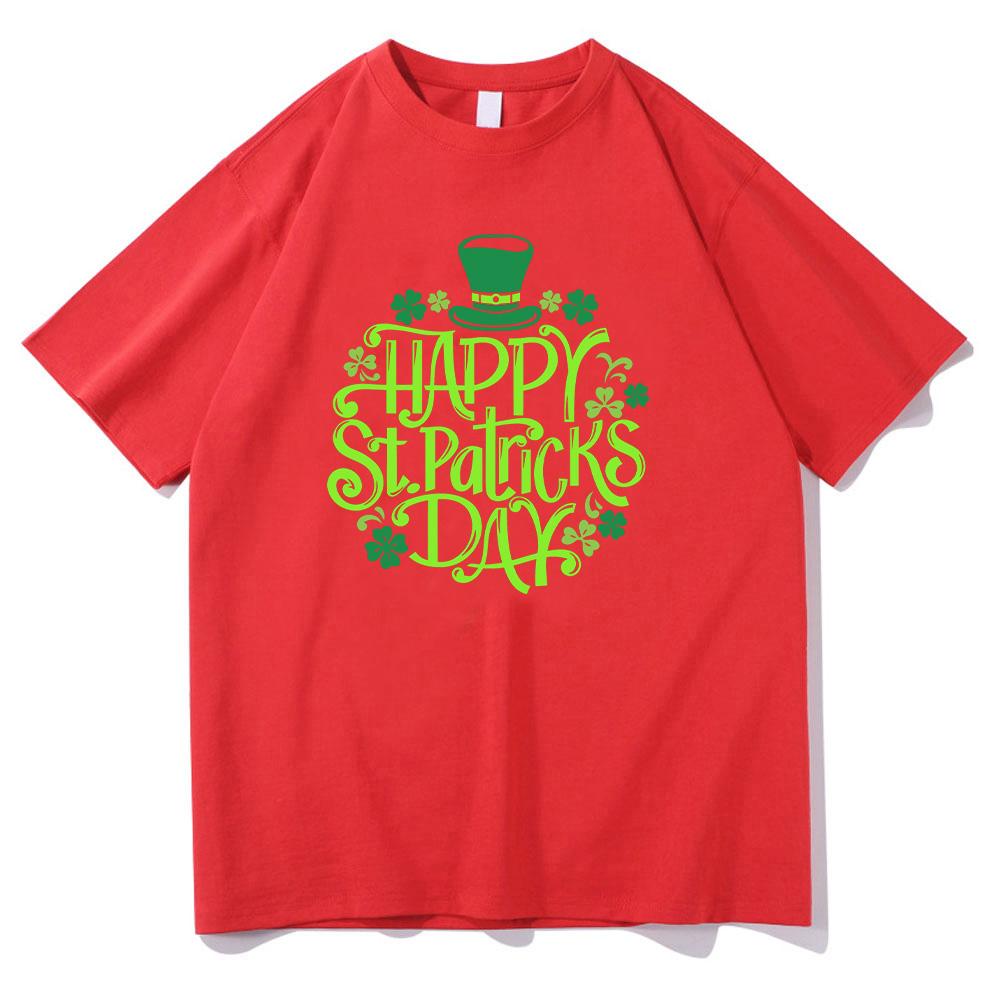 Happy St Patrick's Day T-shirts Fahsion Funny Cartoon Print Clothes Comfortable Cotton Tee Women Men O-neck T Shirt