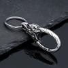 Elegant Dragon Head Designs Keyring Craft From Practical Sturdy Stainless Steel Materials for Easy Waist Attachment