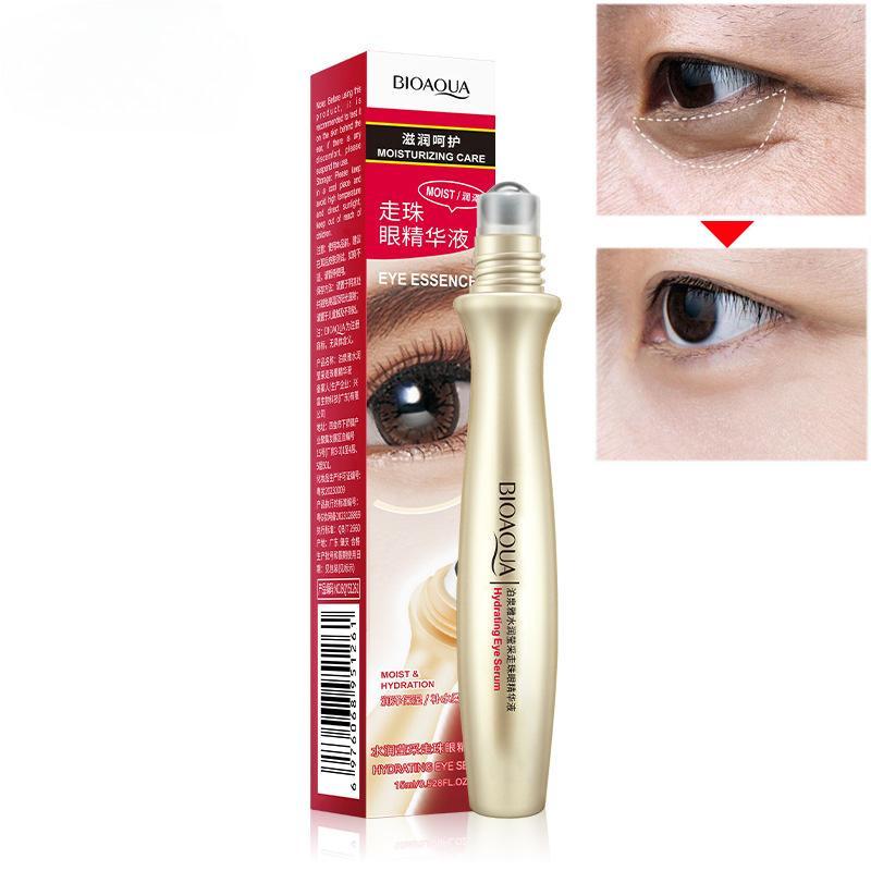 Přenosný Deep Hydration Ball Roller Eye Care Essence Tekutý hydratační gel s tmavými kruhy proti vráskám