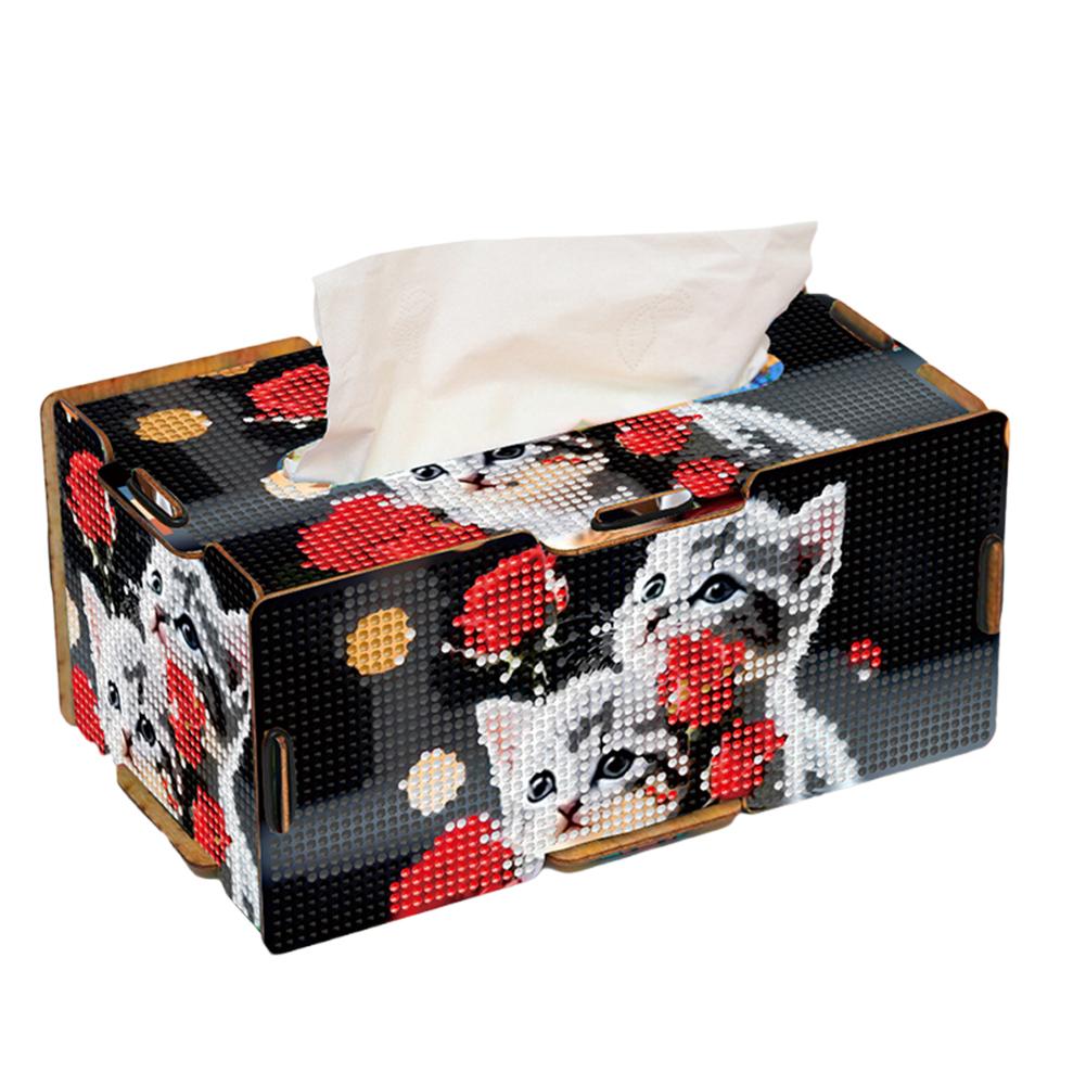 Diamond Painting Tissue Box Kits Diamond Painting Box DIY Diamond Desk Decorative Tissue Box for Living Room Bedroom Bathroom