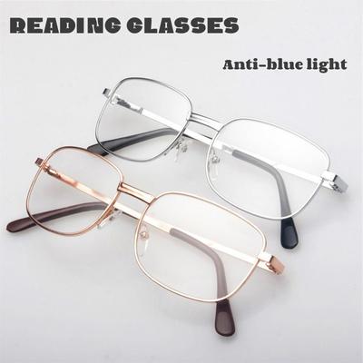 Óculos de leitura vintage com armação quadrada, ultraleve, lupa de visão clara, presente portátil para pais, presbiopia, ampliação