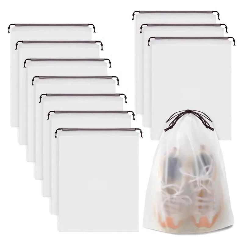 5/10PCS Shoe Storage Drawstring Bags Waterproof Travel Cosmetic Bag Sundries Towel Storage Bags Portable Transparent Plastic Bag
