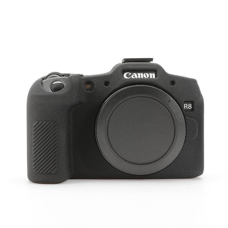 Camera Bag and Silicone Protective Case for Canon EOS R8 Full - Frame Mirrorless Camera - Soft Gel Shell