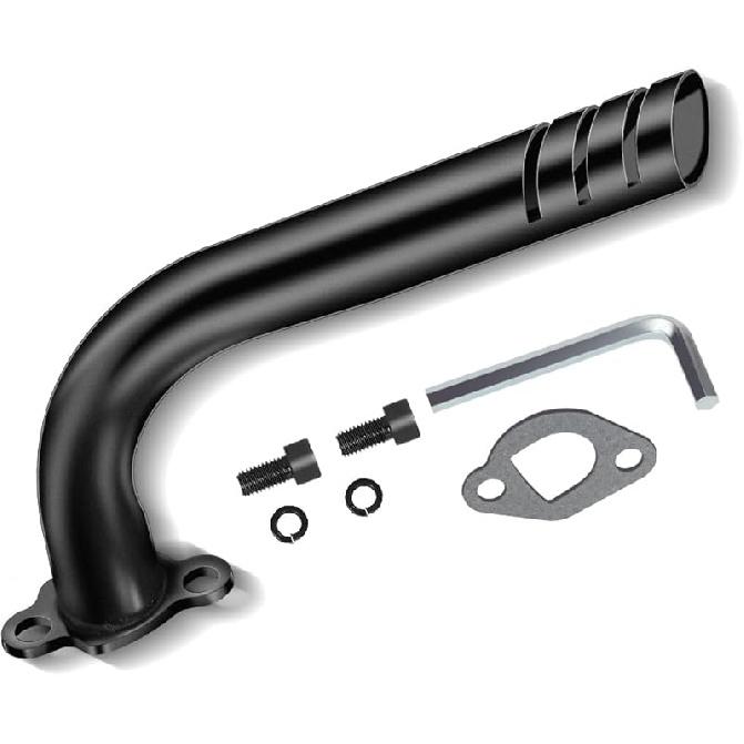 FVRITO Upgrade Header Exhaust Pipe Kit For Non Hemi Predator 212Cc 196Cc 6.5HP GX160 GX200 Baja Warrior TrailMaster MB200 Coleman CT200U BT200X KT196