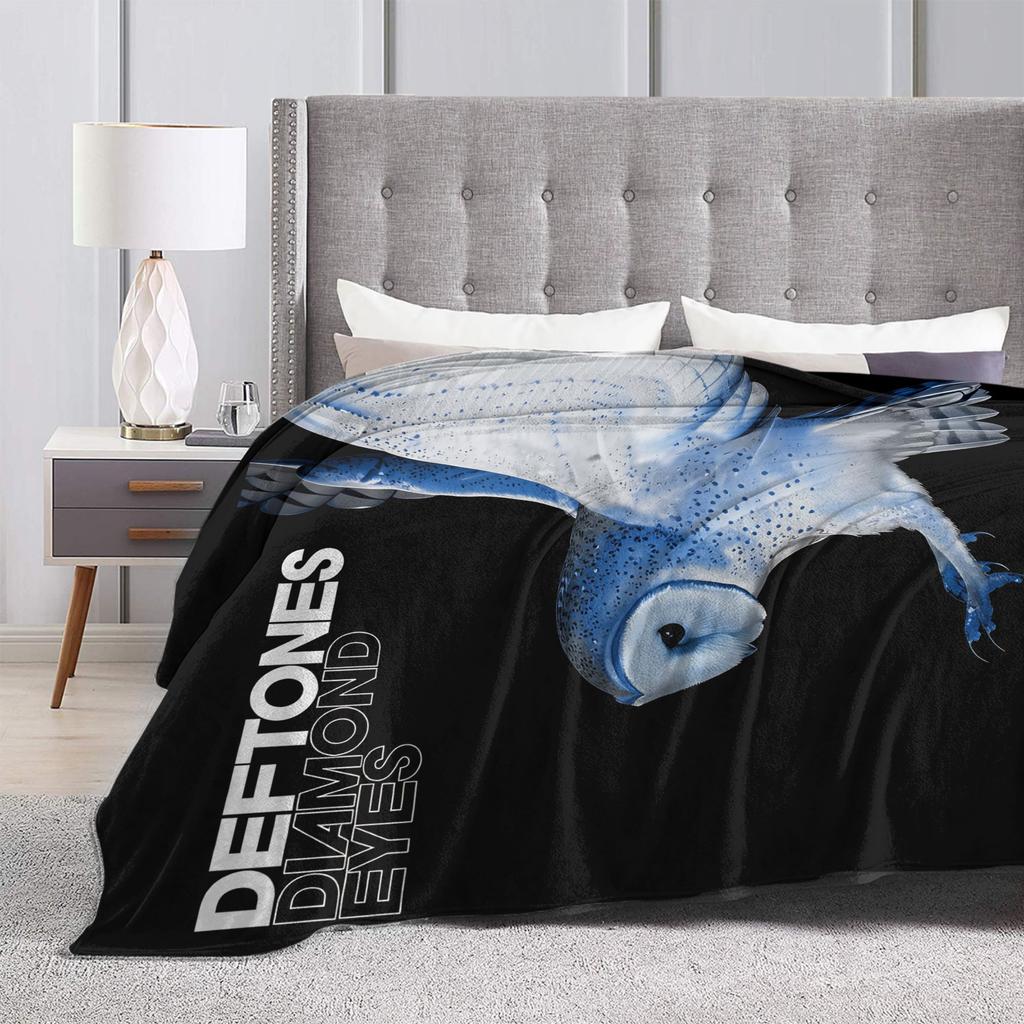 Deftones Metal Band Warm Soft Blanket  Picnic Plush Throw Blanket Pattern Couch Chair Flannel Bedspread Sofa Bed Cover