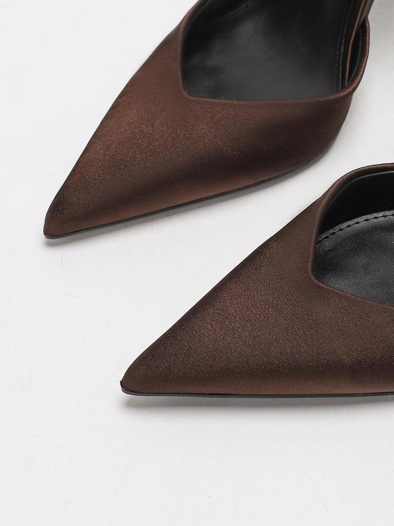 Sandalias de Verano 2025 para Mujer, Estilo Retro Francés, de Seda, con Tira Trasera y Tacón de Aguja