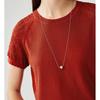 Zhaojun Women's Mulberry Silk Blend Short Sleeve Knit Top