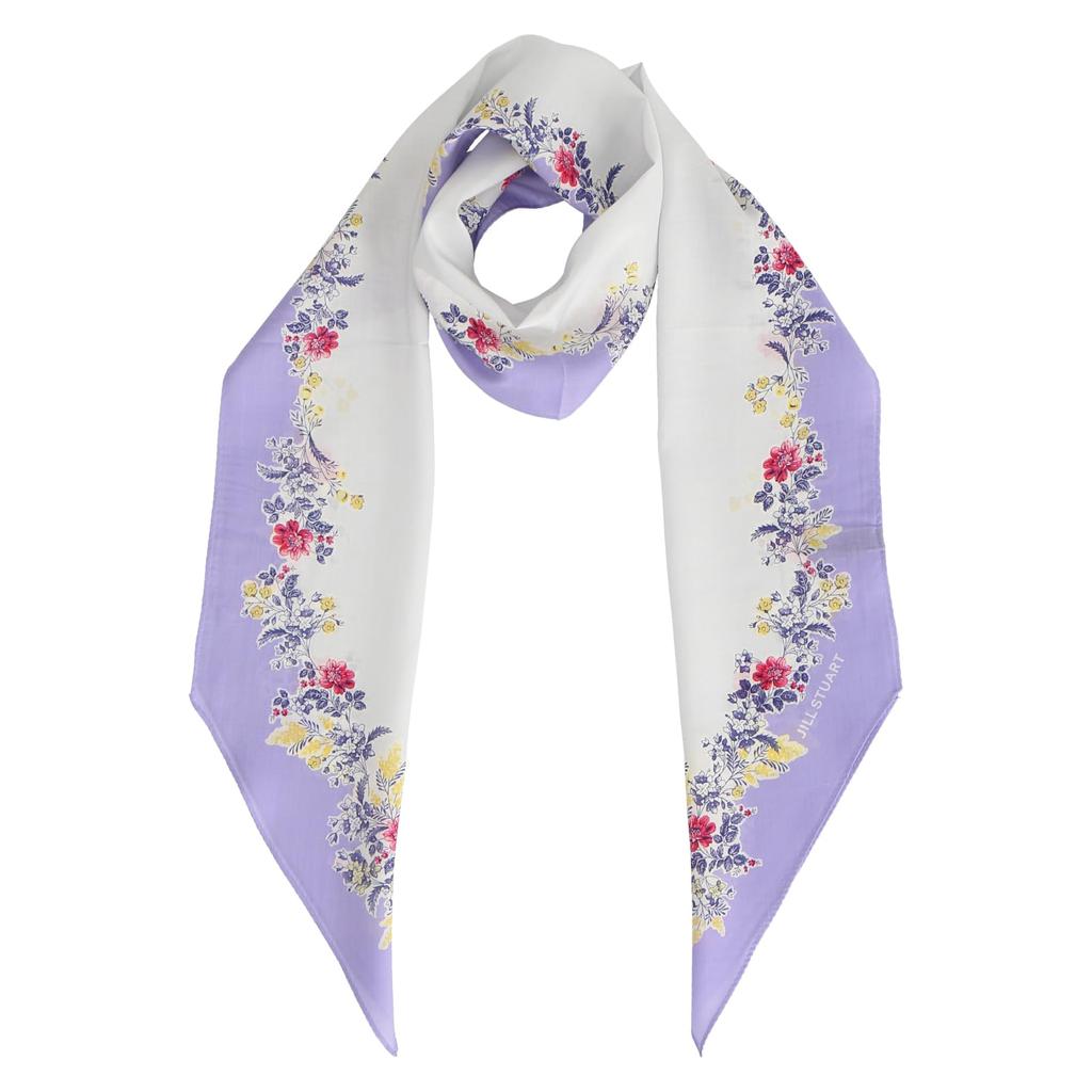 JILL STUART Women's Washable Rayon Scarf (50108005) with Cooling Touch for Sun Protection, Dull Blue (50108005B) Approx. 23cm x 150cm