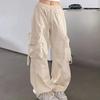 Drawstring Wide Leg Sweatpants Y2K Women Joggers Trousers Casual Baggy Cargo Pants  Girls
