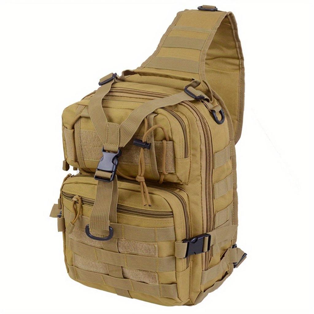 Outdoor Chest Bag, Camouflage Oxford Fabric Crossbody Bag, Single-Shoulder Multi-Purpose Bag for , Hiking