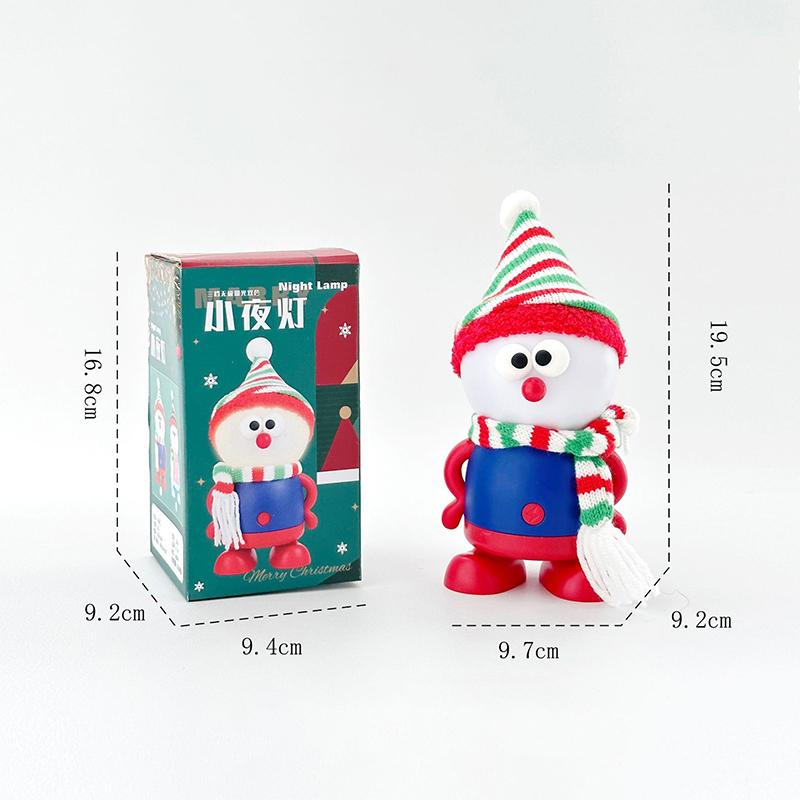 Christmas Snowman Led Night Light Usb Charge Three Light Adjust Desk Decorative For Girl Boy Christmas Gift Bedroom Night Lamp