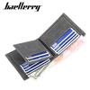 Baellerry Men Short Wallet Vintage Brand Design PU Leather Business Bifold Wallets Classic Coin Purse