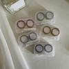 Vintage Contact Lens Case with Tweezer Mini Cute Eyes Care Contact Lenses Container Box Travel Kit Eyewear Accessories Organizer