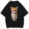 Summer Funny Cat D Print Women Casual TShirt Women Men Harajuku T Shirts Girl Boy Casual Fashion Clothes Tee