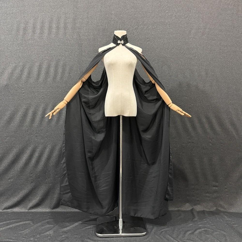 Solid Color Shawl Cape Chiffon Neck Cape Shawl Funny Hallowmas Cloak Party