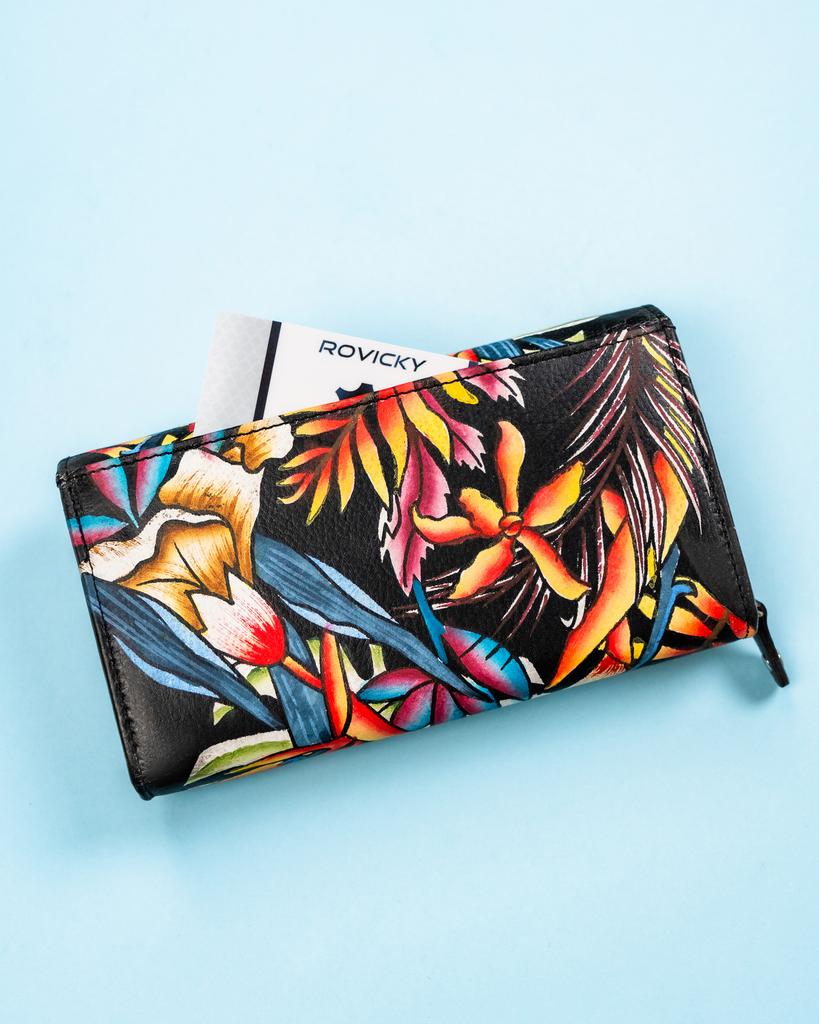 Women's leather wallet R-N22-ART-21-7118