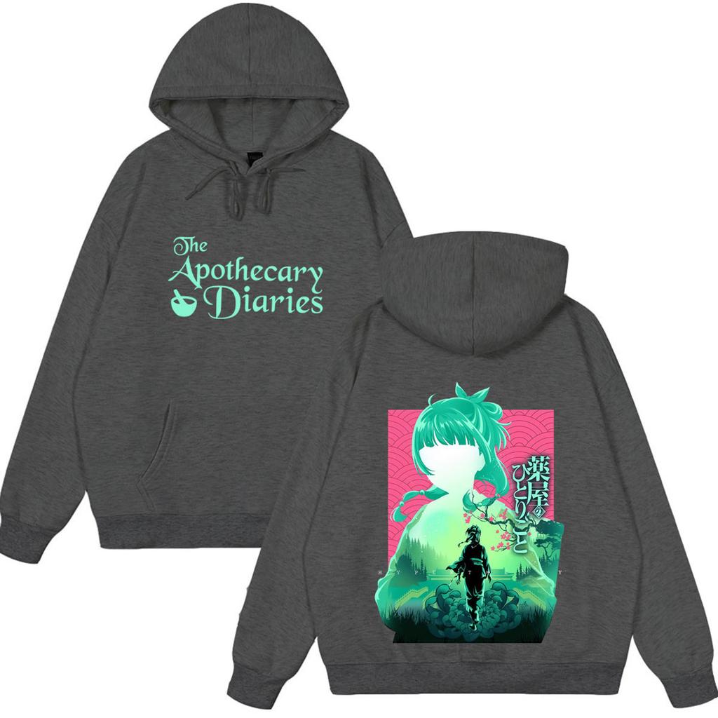 Anime The Apothecary Diaries Print Hoodie Unisex Mode Sweatshirts Langarm Locker Lässig Vintage Übergroß Pullover