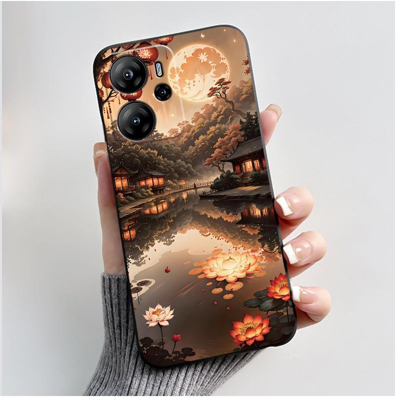 Para Funda Oscal Tiger 13 Lindo Corazón de Amor Conejo Negro Silicona Suave Cubierta Trasera Protectora Para Funda de Teléfono Blackview Oscal Tiger 13
