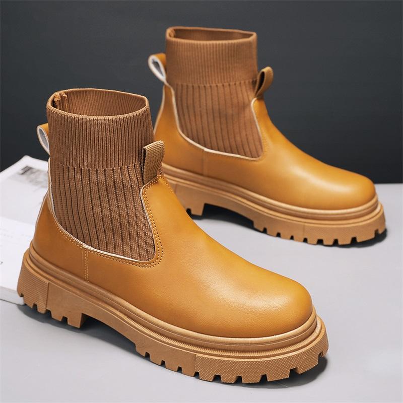 

Autumn and Winter New Height Increasing Anti Slip Wear-resistant Versatile Comfortable High Top Boots for Men and Couples 43