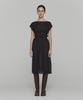 Amomento Sheer Drawstring Dress_Black