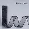 10Pcs Hotfix Crystal Organza Ribbon Trim 2.5Cm/4.0Cm 10 Yards For Handmade Bows Hair Clips Garments And Gift Boxes
