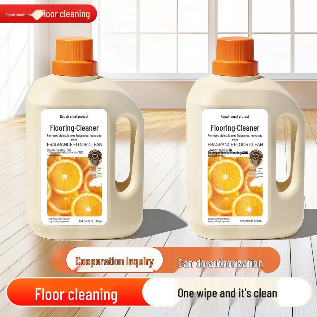 Watermark-Free Floor Cleaner: Hotel-Grade Scrubber, Fragrant and Strong on Stains, Deodorizes and Refreshes.