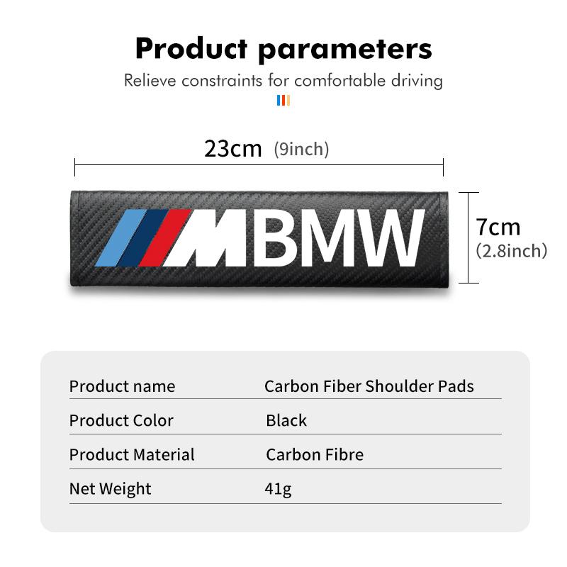 2pcs Car Seat Belt Shoulder Protection Pad Accessories For BMW Performance M E87 E30 E46 E28 F35 G20 E93 F20 X3 X CGLWZ1