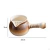 Ceramic Teapot Porcelain Tea Pot Maker Kettle with Rope Wrapped Handle for Household