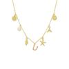 Fashionable Gold Pendant Necklace with Initial Charm and Perfect Detail for Trendy Women Ladies Daily Casual Wear