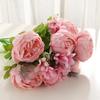 Vintage Artificial Peony Silk Flowers Bouquet for Home Wedding Decoration