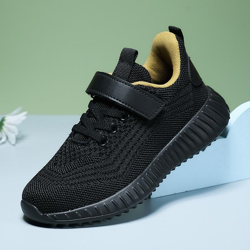 Children's Sneakers Spring and Summer Mesh Breathable Boys Shoes Elementary School Students Velcro Small White Shoes Children's Shoes Female