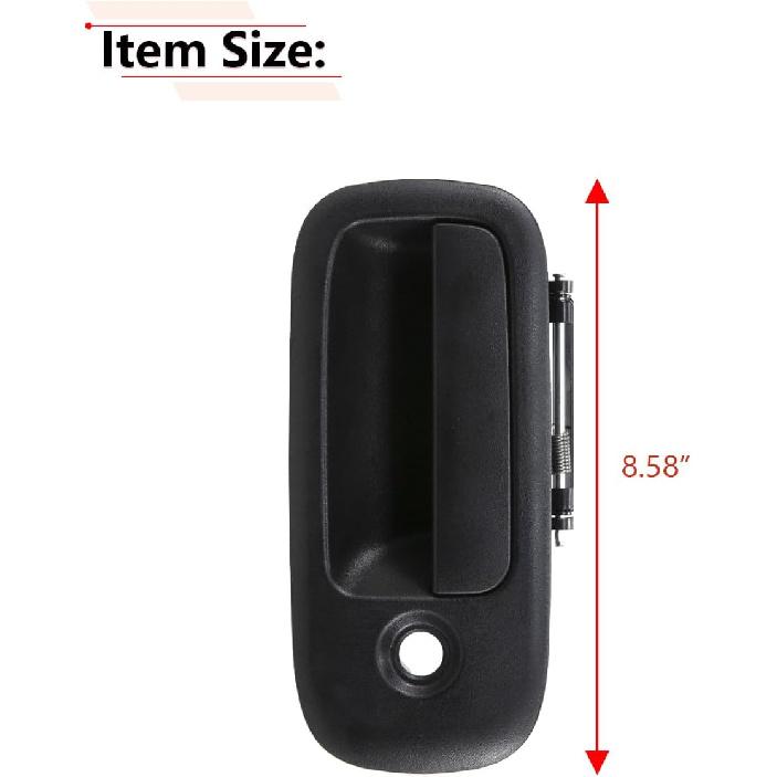 RLB-HILON Front Left Exterior Door Handle Compatible With Chevy Express 1500 2500 3500 4500 Van 1996 To 2009, For GMC Savana 1996 To 2009 Year