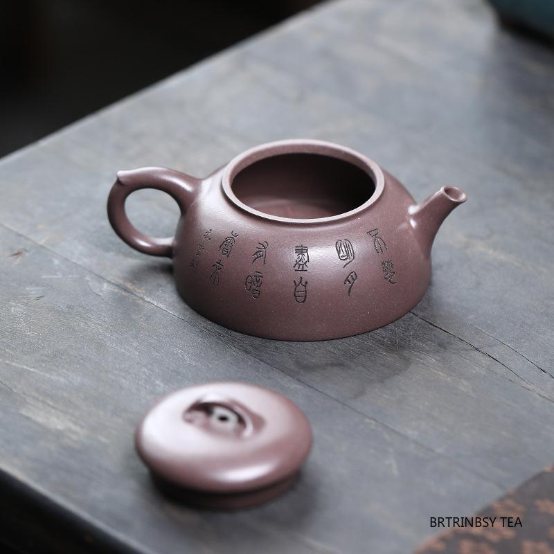 130ml Chinese Yixing Purple Clay Teapot Handmade Lotus Zisha Tea Pot Tradition Household Tea Set Beauty Tea Infuser Kettle Gifts