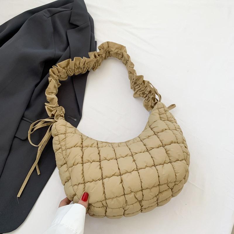 IELGY women's textured embroidered thread single shoulder personalized messenger women's bag